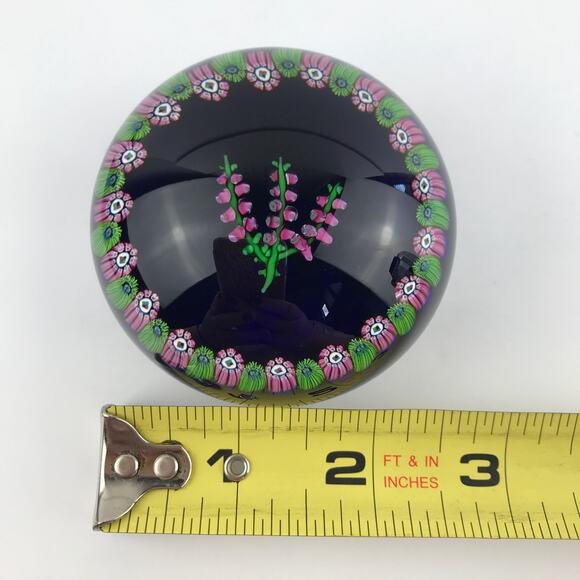 Perthshire 1978B Scottish Heather Sprig Millefiori Garland Vintage Paperweight - Picture 8 of 14